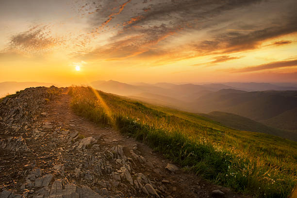 istock Beautiful summer sunset in the mountains 2215338185