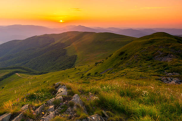 istock Beautiful summer sunset in the mountains 2215338232