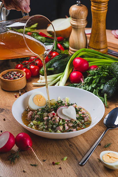 istock Kvass okroshka with radishes and herbs 2215339519