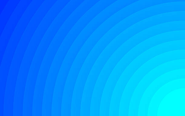 istock Circular Patterns in blue gradient colors: A Depth and Color in a gradients spiral Design background. Vibrant Radial corner backdrop. Modern frame for business cards, website, tunnel, water 2215342746