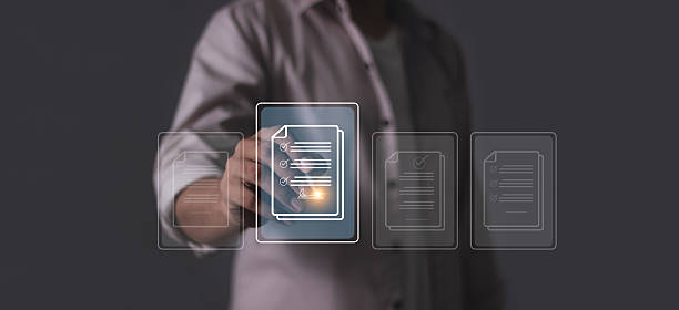 istock Young man hand using a pen touching to sign a Contract signing, Electronic signature, Digital documents, Future smart contract, Online Business Contract 2215345016