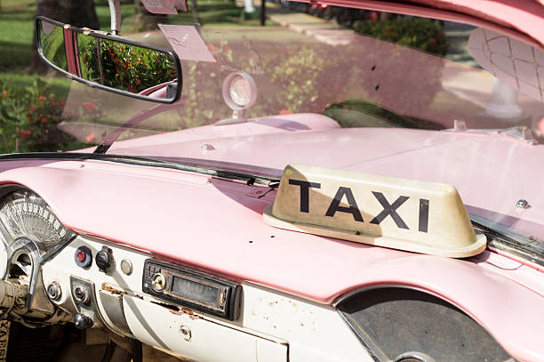 Image showing old Havana cars restored by their owners in artisanal ways.