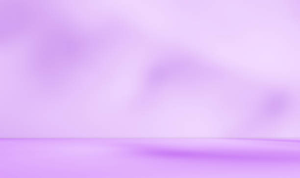 istock Empty purple studio room for product presentation with shadow of tree leaves on the wall. 2215352726