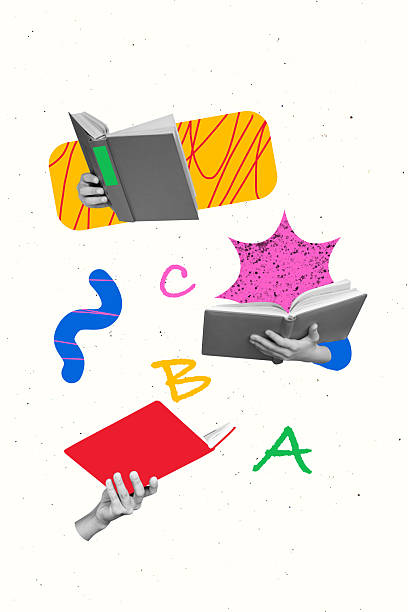istock 3D collage poster template trend artwork sketch of copyspace three hands hold open book read study academic autumn back college courses 2215353836