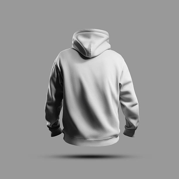 istock Template of a white oversized men's hoodie, 3D rendering, back view, for design, pattern, branding. 2215366383