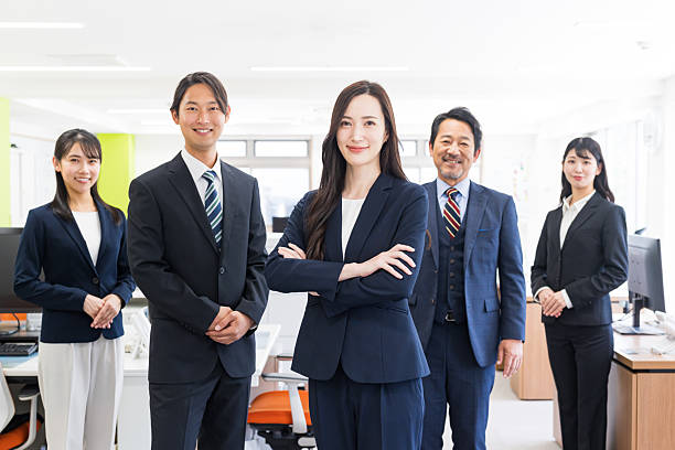 istock Business people lined up in the office 2215367413