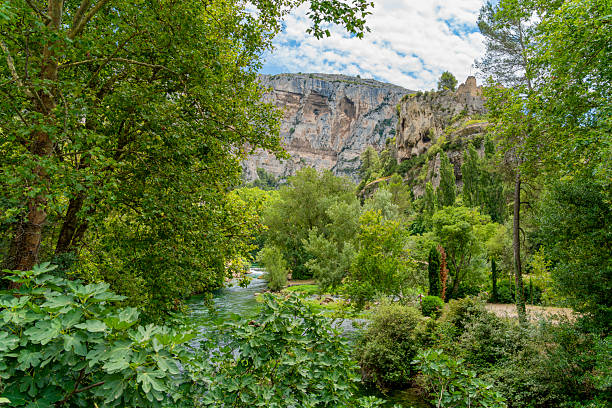 Scenery around the Fontaine-de-Vaucluse, a commune near a same named spring in the southeastern French department of Vaucluse