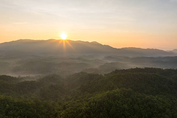 istock Sunrise Above the Misty Mountains 2215374357
