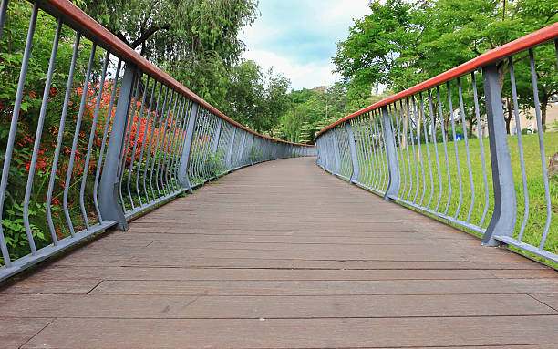 istock Wooden bridge in the park 2215380184