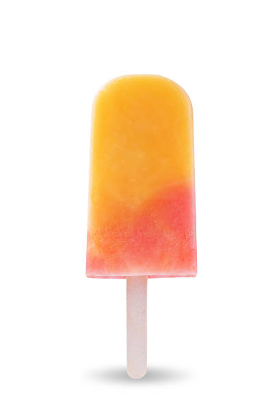 istock Orange and red fruit popsicle stick on a white isolated background 2215381977