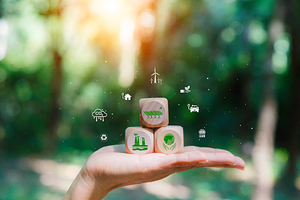 istock Net zero, carbon neutrality, Renewable energy concept. Net zero and Green energy icon around it at on hand. Green Energy Renewable Sustainable. Net zero emission Idea innovative. 2215384726