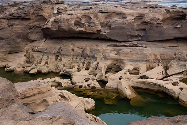 istock Mae Khong riverbed at Sam Phan Bok canyon in Thailand on border with Laos 2215384984