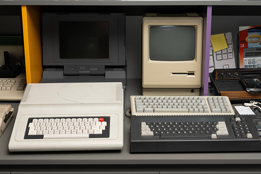 Computer Old Before Windows Old Personal Computer Stock Photo - Download Image Now - 1980, 1980 ...