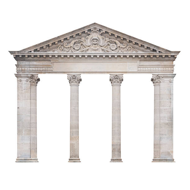 istock Elements of architectural decorations of buildings. Old wall with arch. Empire pattern. 2215403386