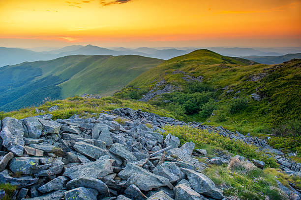 istock Beautiful summer sunset in the mountains 2215413593