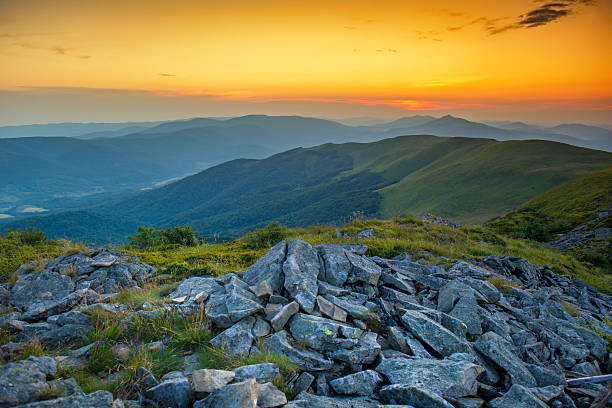 istock Beautiful summer sunset in the mountains 2215413619