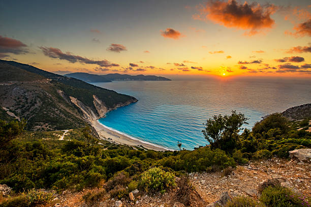 istock Beautiful summer sunset on Mirtos beach in Greece 2215413669