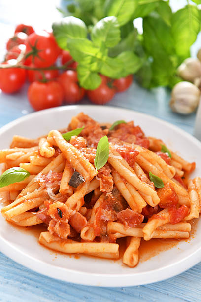 istock Italian style pasta with tomato sauce 2215414143