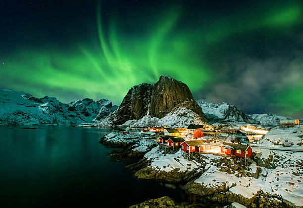istock Aurora borealis over Hamnoy in Norway 2215415553