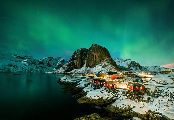 istock Aurora borealis over Hamnoy in Norway 2215415593