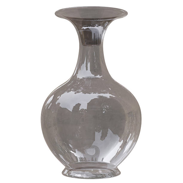 istock Glass vase isolated on white. Decoration pot for interior design 2215418350