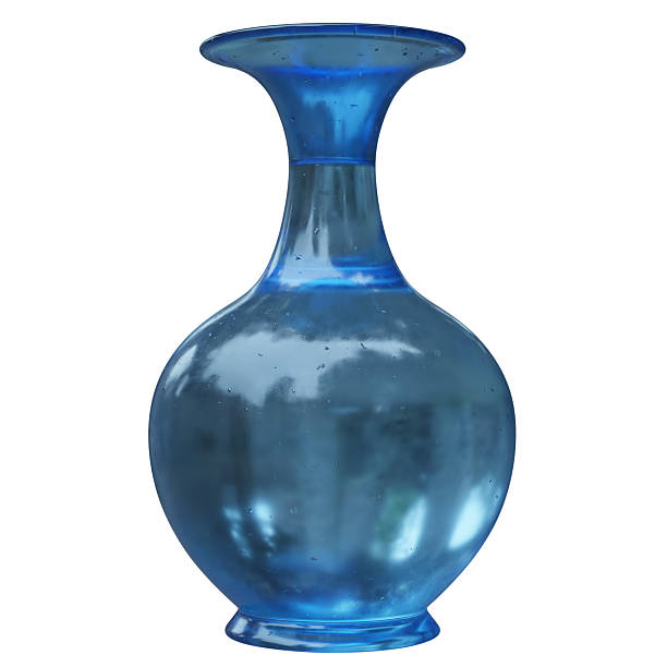 istock Glass vase isolated on white. Decoration pot for interior design 2215418351