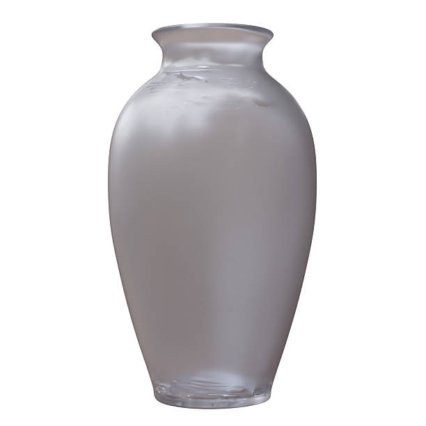 istock Glass vase isolated on white. Decoration pot for interior design 2215418356