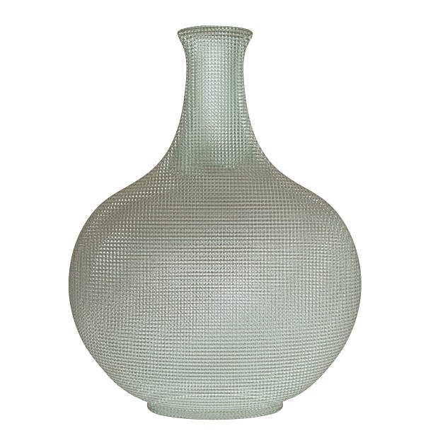 istock Glass vase isolated on white. Decoration pot for interior design 2215418366