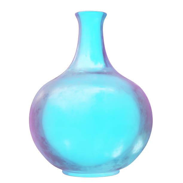 istock Glass vase isolated on white. Decoration pot for interior design 2215418368