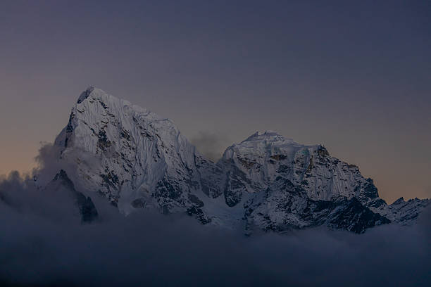 istock Himalaya snow summit mountain on Nepal trek hiking route 2215422929