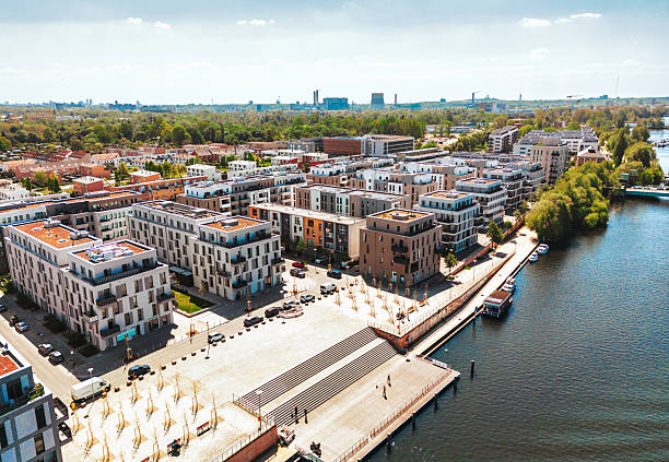 istock aerial view on modern residential architecture at riverside in Berlin 2215428751