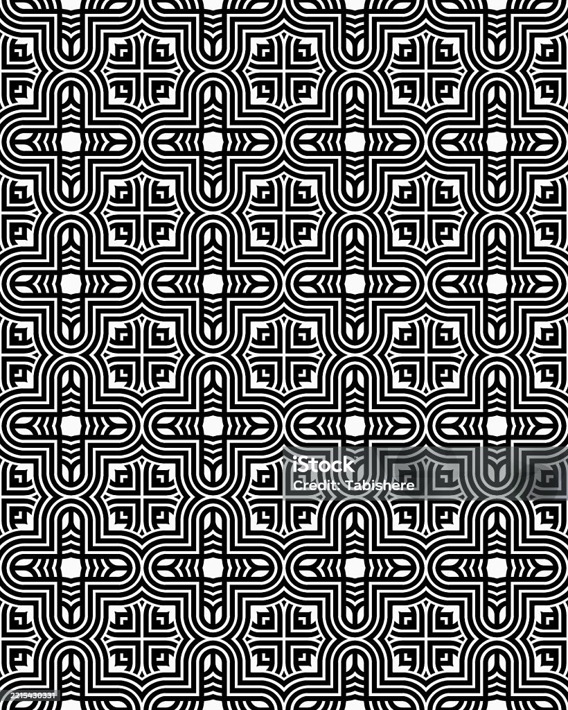 Alternating Pattern Shape Examples Complex Design Featuring Alternating Geometric Shapes In Black And ...