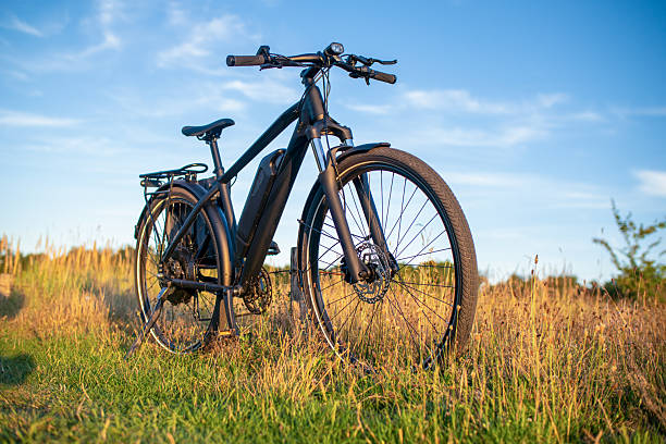 istock Modern e-bike in nature at sunset 2215431687