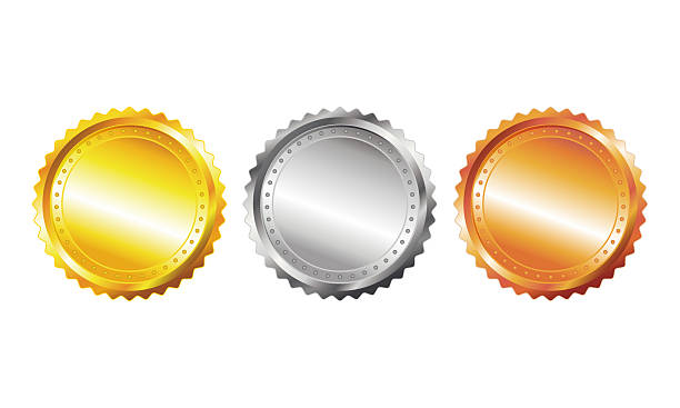 istock Gold medal Silver medal Bronze medal Medal icon Rank no.1 2215432504