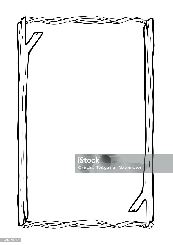Border Frame Draw Borderframe Vector Sketch Stock Illustration - Download Image Now ...