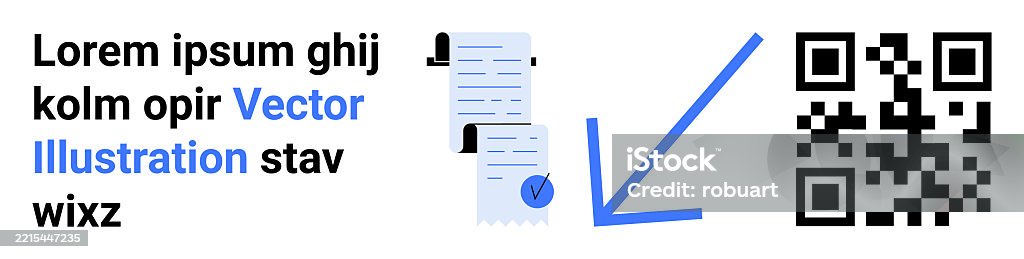 Digital Document Management With Qr Code And Verification Checkmark For ...