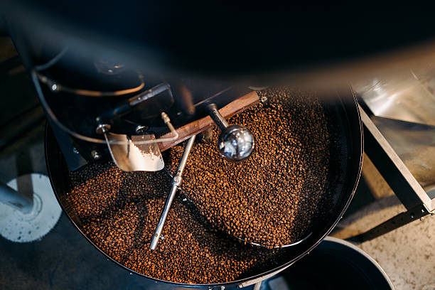 Coffee Beans Cooling In Industrial Roaster