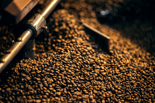 istock Coffee Beans Cooling In Industrial Roaster 2215447630