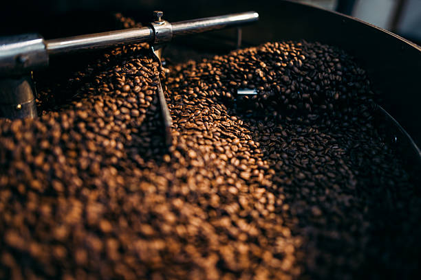 istock Coffee Beans Cooling In Industrial Roaster 2215447787