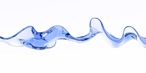 istock A dynamic, fluid splash of translucent blue liquid or gel on white background. Wave curve with sense of freshness, movement, and purity. Abstract 3d rendering design element 2215455693