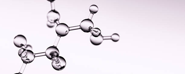 istock Elegant abstract 3D illustration of a clear glass molecule, representing essential compounds like hyaluronic acid or collagen. Scientific background for beauty, skincare cosmetics concepts. 2215455712