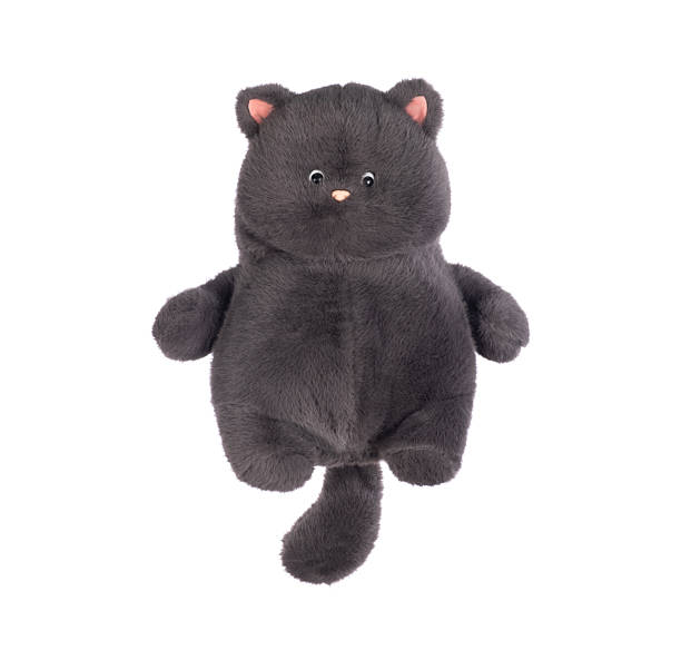 istock black fat plush cat toy isolated on white background 2215459204