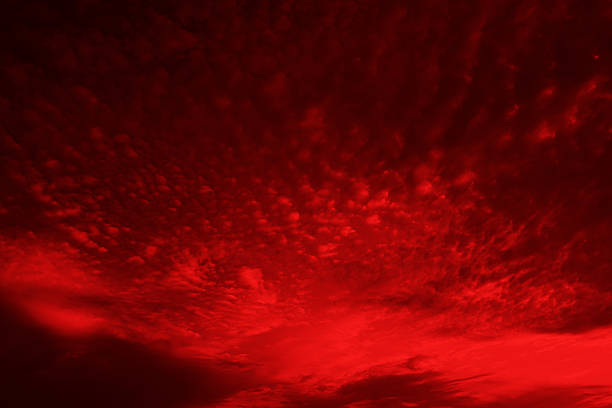 istock Abstract dark red background. Dramatic evening night sky. Black blood fire sunset, clouds. Fantastic fantasy epic  ominous. Horror, halloween, armageddon, apocalypse, end of the world concept. Design. 2215459400