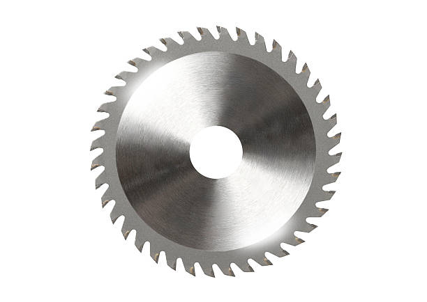 istock Circular Saw Blade Isolated on White Background - Industrial Cutting Tool 2215459900