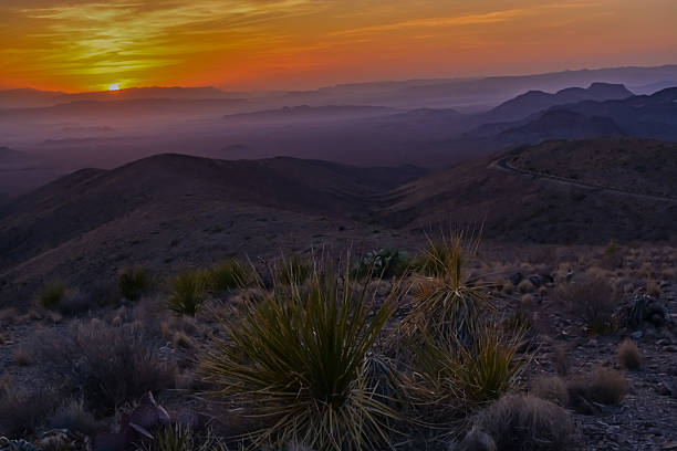istock Sunset Road Through Big Bend National Park's Desert Hills 2215473140