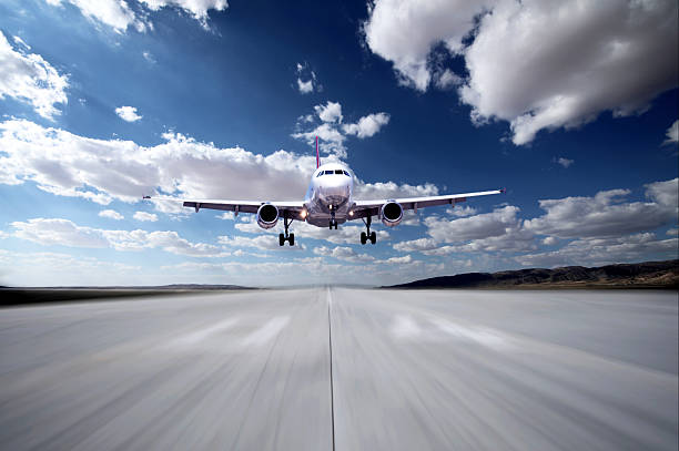 istock Passenger airplane taking off at Passenger airplane taking off 2215492979
