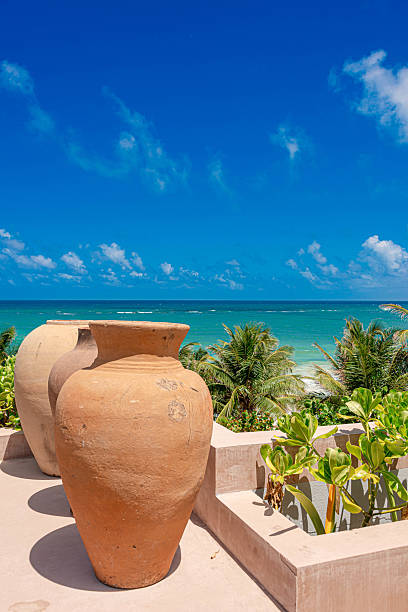 istock Panoramic Caribbean View from a Luxury Boutique Hotel in Boca Paila, Tulum 2215500237