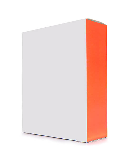 Blank carton package box lying on white background