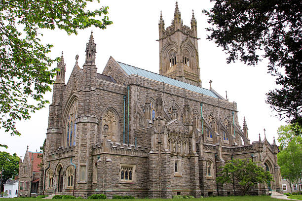 istock Stone castle gothic style Unitarian Memorial Church 2215509605