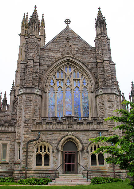 istock Stone castle gothic style Unitarian Memorial Church 2215509618